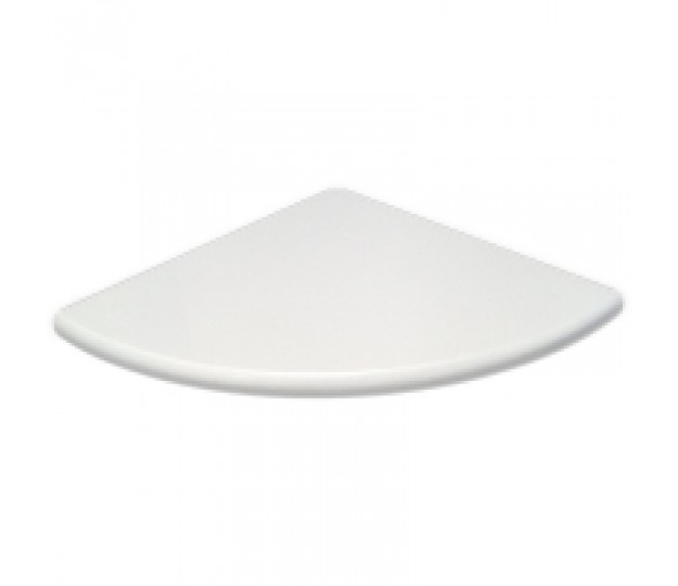 Pure Super White Polished Corner Shelf (Shower Corner Caddy) 9"